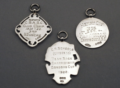 Lifesaving and Swimming Silver Fob Medallions - Set of 3